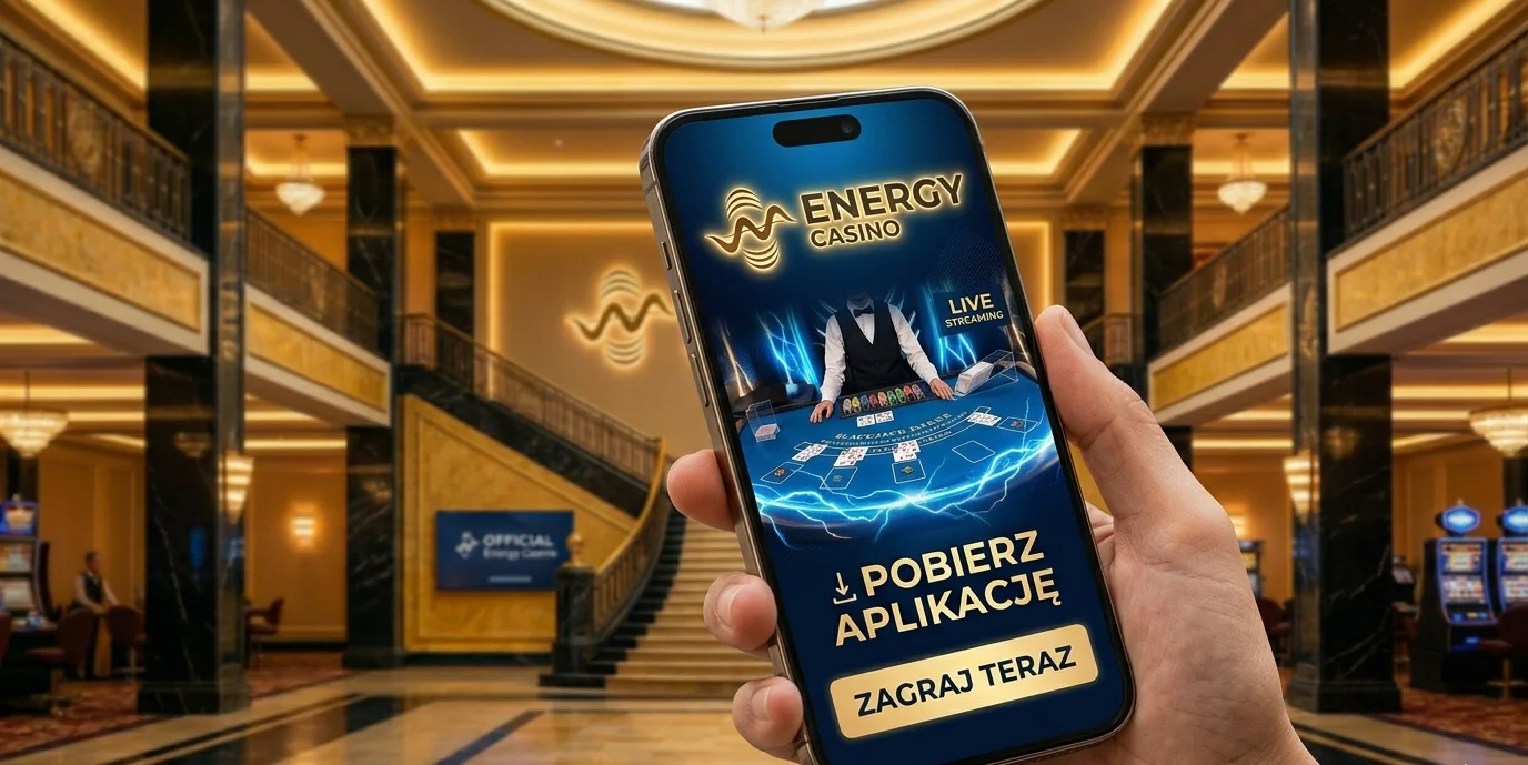 Live blackjack w aplikacji mobilnej Energy Casino — streaming HD